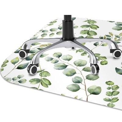 Tapete para cadeira de escritório flor de eucalipto