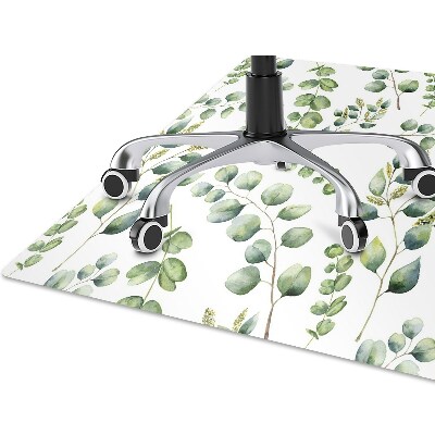 Tapete para cadeira de escritório flor de eucalipto