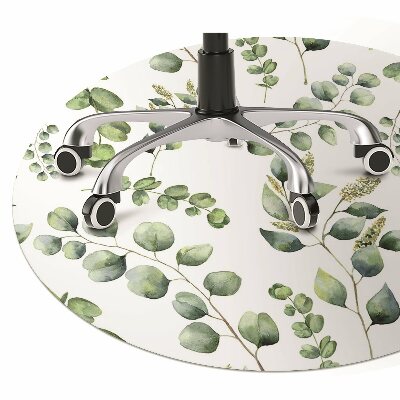 Tapete para cadeira de escritório flor de eucalipto
