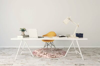 Tapete para cadeira de escritório Peônias cor de rosa