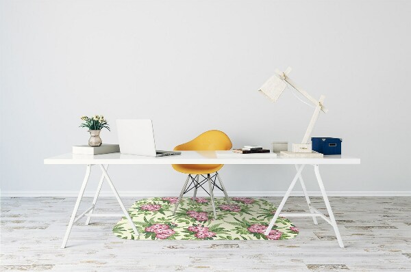 Tapete para cadeira de escritório Flores tropicais