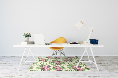 Tapete para cadeira de escritório Flores tropicais