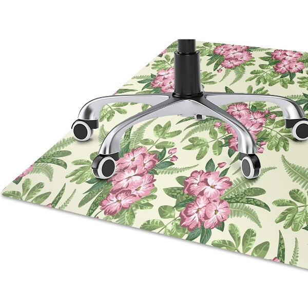 Tapete para cadeira de escritório Flores tropicais