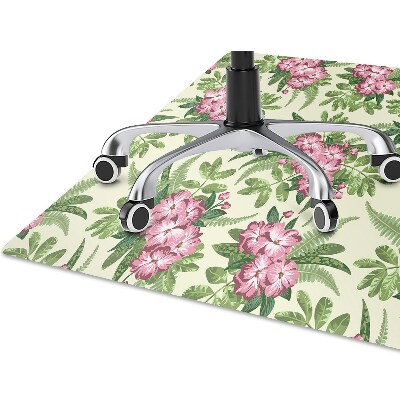 Tapete para cadeira de escritório Flores tropicais