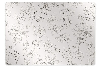 Tapete para escritório Flores esboçadas