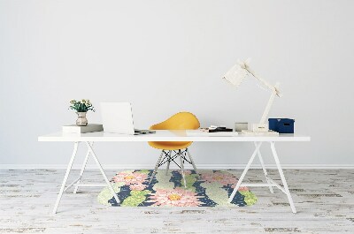 Tapete para cadeira de escritório Flores de cacto