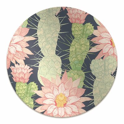 Tapete para cadeira de escritório Flores de cacto