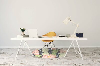 Tapete para cadeira de escritório Flores de cacto