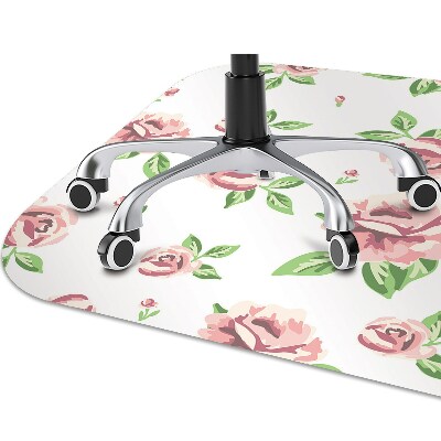 Tapete para cadeira de escritório Flores em tons pastel