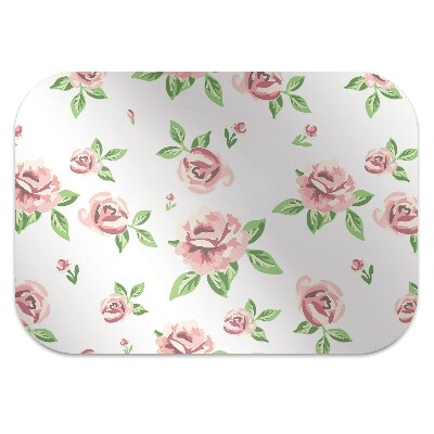 Tapete para cadeira de escritório Flores em tons pastel