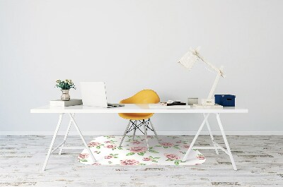 Tapete para cadeira de escritório Flores em tons pastel