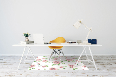 Tapete para cadeira de escritório Flores em tons pastel