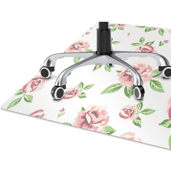 Tapete para cadeira de escritório Flores em tons pastel