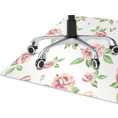 Tapete para cadeira de escritório Flores em tons pastel