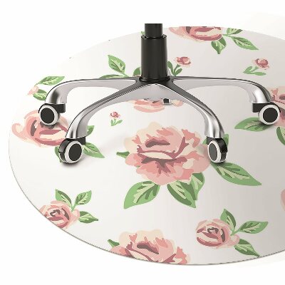 Tapete para cadeira de escritório Flores em tons pastel