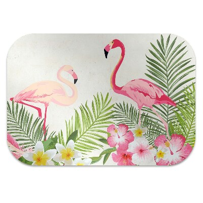 Tapete para cadeira de escritório Dois flamingos