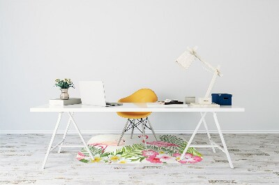 Tapete para cadeira de escritório Dois flamingos