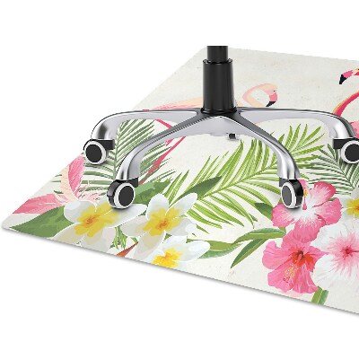 Tapete para cadeira de escritório Dois flamingos