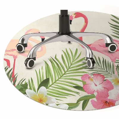 Tapete para cadeira de escritório Dois flamingos