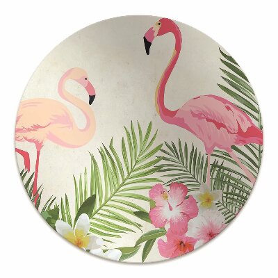 Tapete para cadeira de escritório Dois flamingos