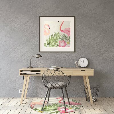 Tapete para cadeira de escritório Dois flamingos