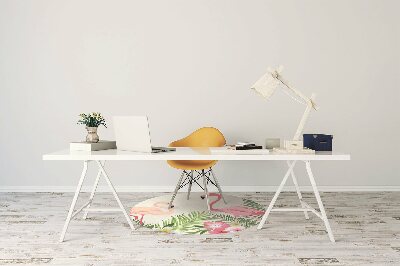 Tapete para cadeira de escritório Dois flamingos