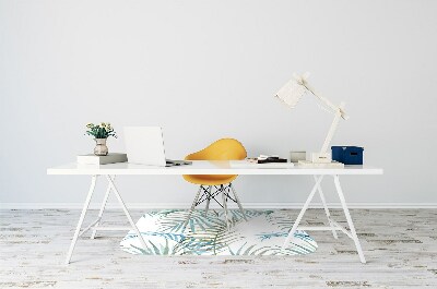 Tapete para cadeira de escritório Folhas tropicais