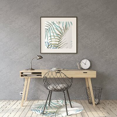 Tapete para cadeira de escritório Folhas tropicais