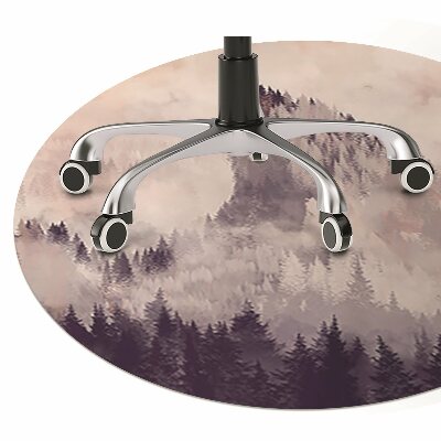 Tapete para cadeira de escritório Uma montanha na floresta