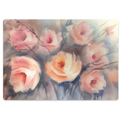 Tapete para escritório Rosas laranjas