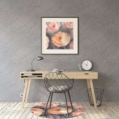 Tapete para escritório Rosas laranjas