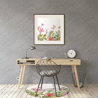 Tapete para cadeira de escritório Plantas tropicais