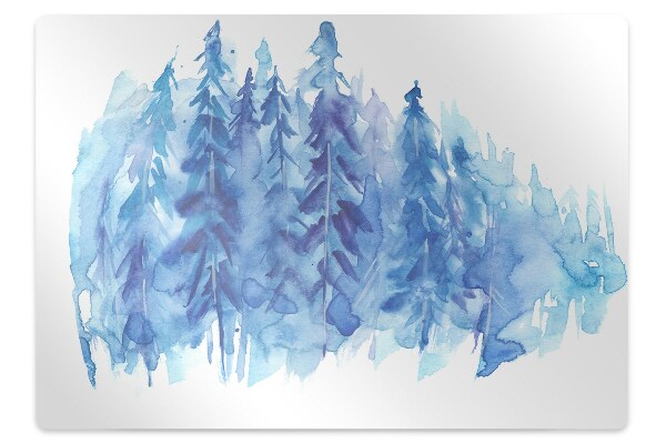 Tapete para escritório Floresta de inverno em aquarela