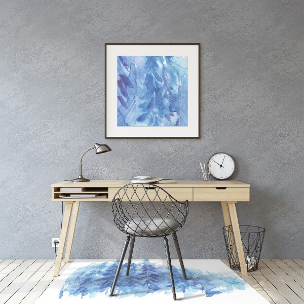 Tapete para escritório Floresta de inverno em aquarela