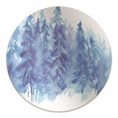 Tapete para escritório Floresta de inverno em aquarela