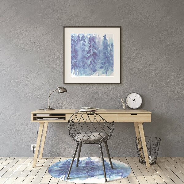 Tapete para escritório Floresta de inverno em aquarela