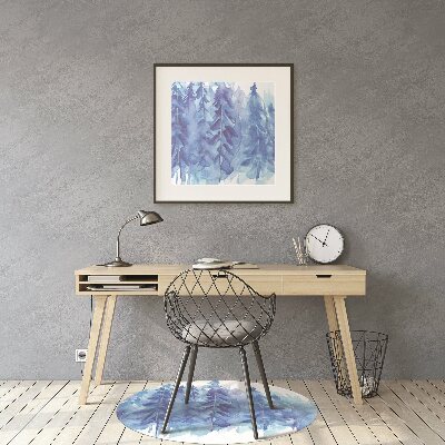 Tapete para escritório Floresta de inverno em aquarela