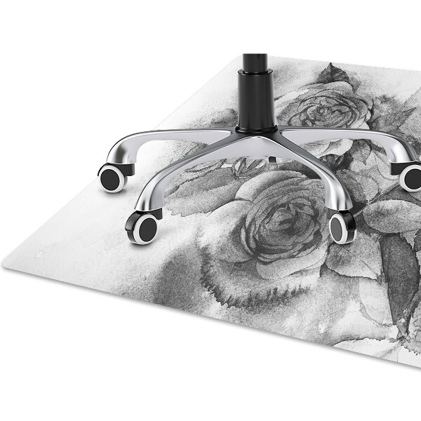 Tapete para escritório Rosas pretas e brancas