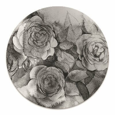 Tapete para escritório Rosas pretas e brancas