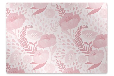 Tapete para cadeira de escritório papoulas cor de rosa