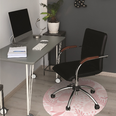 Tapete para cadeira de escritório papoulas cor de rosa