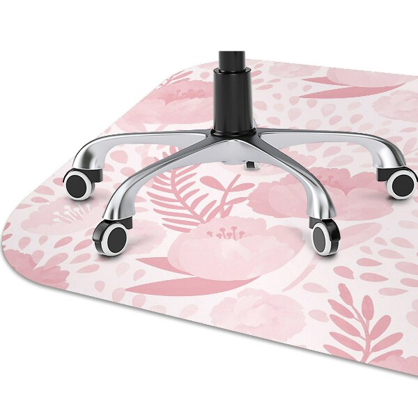 Tapete para cadeira de escritório papoulas cor de rosa