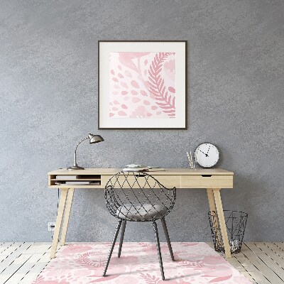 Tapete para cadeira de escritório papoulas cor de rosa