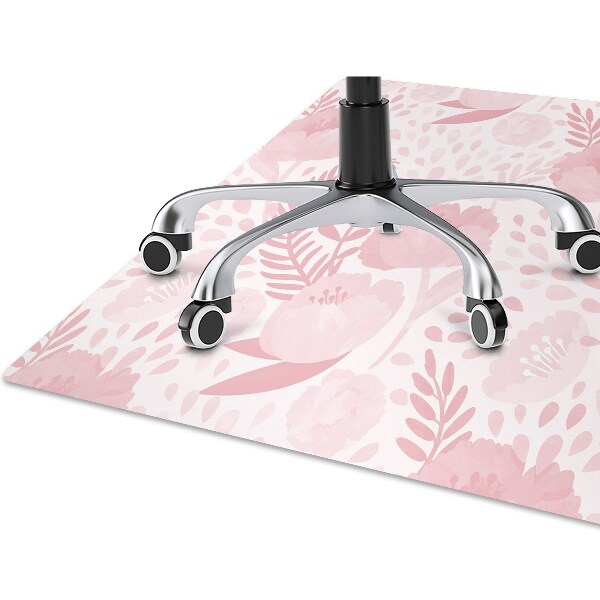 Tapete para cadeira de escritório papoulas cor de rosa