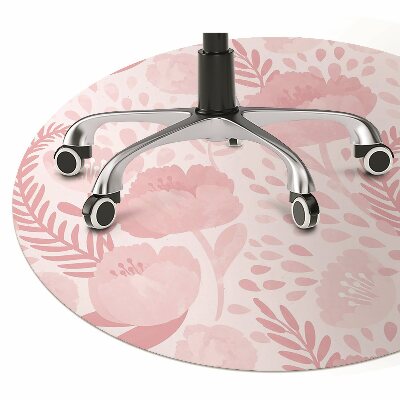 Tapete para cadeira de escritório papoulas cor de rosa