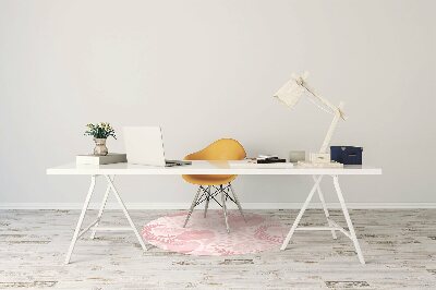 Tapete para cadeira de escritório papoulas cor de rosa