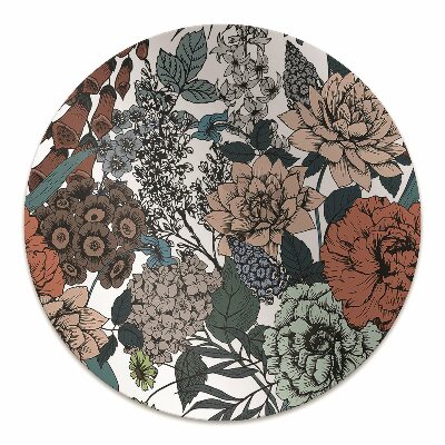 Tapete para escritório Flores retrô
