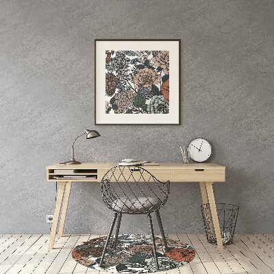 Tapete para escritório Flores retrô