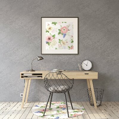 Tapete escritório Flores desenhadas