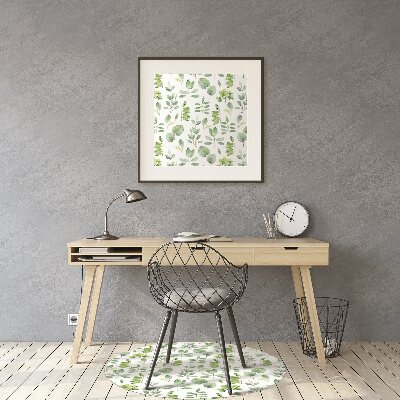 Tapete para cadeira de escritório Folhas verdes